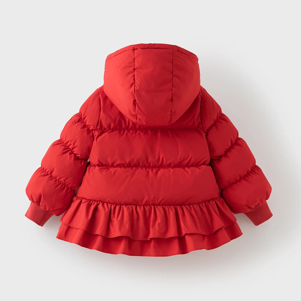 Dave Bella Children Girls Padding Down Jacket Winter Thicken Warm Hooded Down Coat Overcoat Outerwear Clothes DK4254578