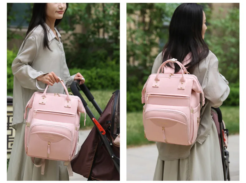 New Multifunctional Mother Diaper Bags Waterproof Large Capaci Lightweight Portable Diaper Bag for Outing Wet And Dry Separation