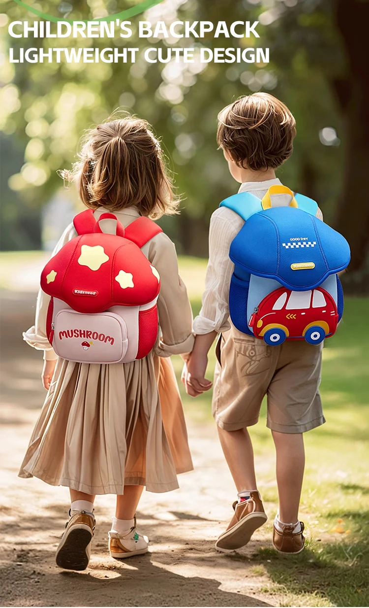 AIBEDILA Cartoon Kindergarten Backpack Cute Mushroom Kids Backpack Lightweight Children's Travel Bag 1-5T Boy/Girl Toddler Gift