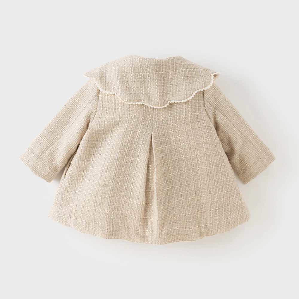 Dave Bella Children Coat Autumn Winter Baby Girl Thick Trendy Jacket Outing Top Plush Outerwear Children Clothes Lapel DB4247744