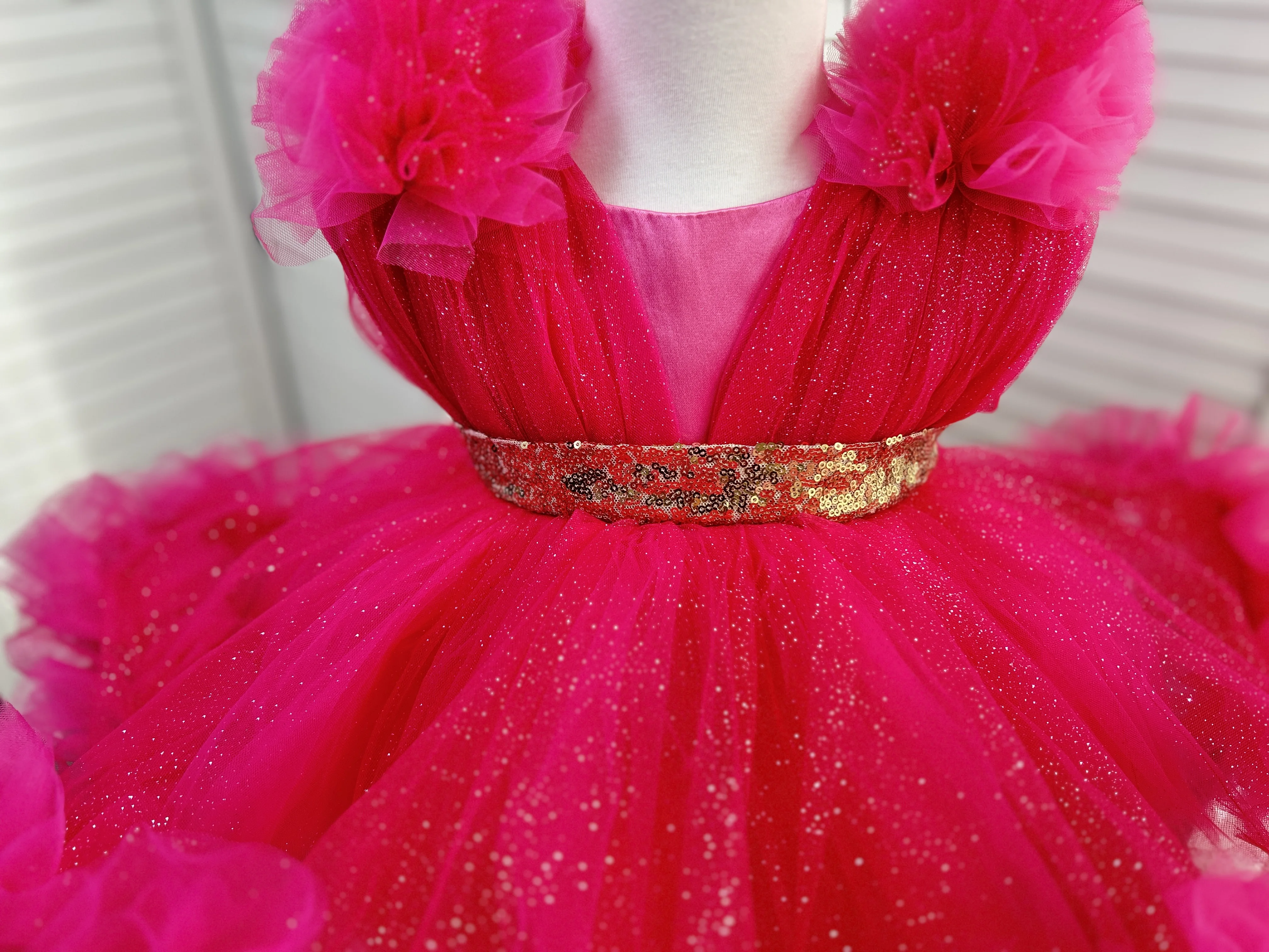 KLFGD New Style Girls Luxury Dress Party Elegant Girl Party Dress Pageant Dresses for Toddler Girls Baby Girl Christmas Dress