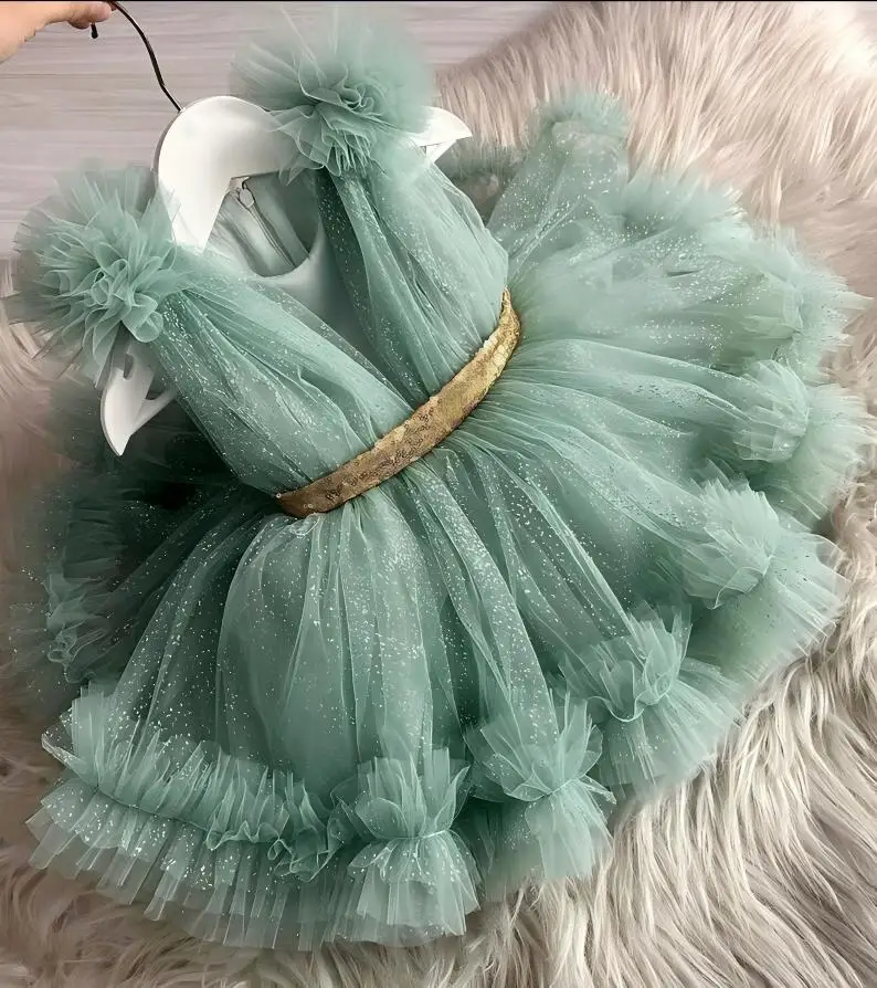 KLFGD New Style Girls Luxury Dress Party Elegant Girl Party Dress Pageant Dresses for Toddler Girls Baby Girl Christmas Dress