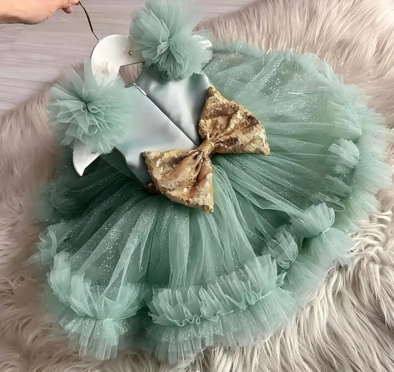 KLFGD New Style Girls Luxury Dress Party Elegant Girl Party Dress Pageant Dresses for Toddler Girls Baby Girl Christmas Dress