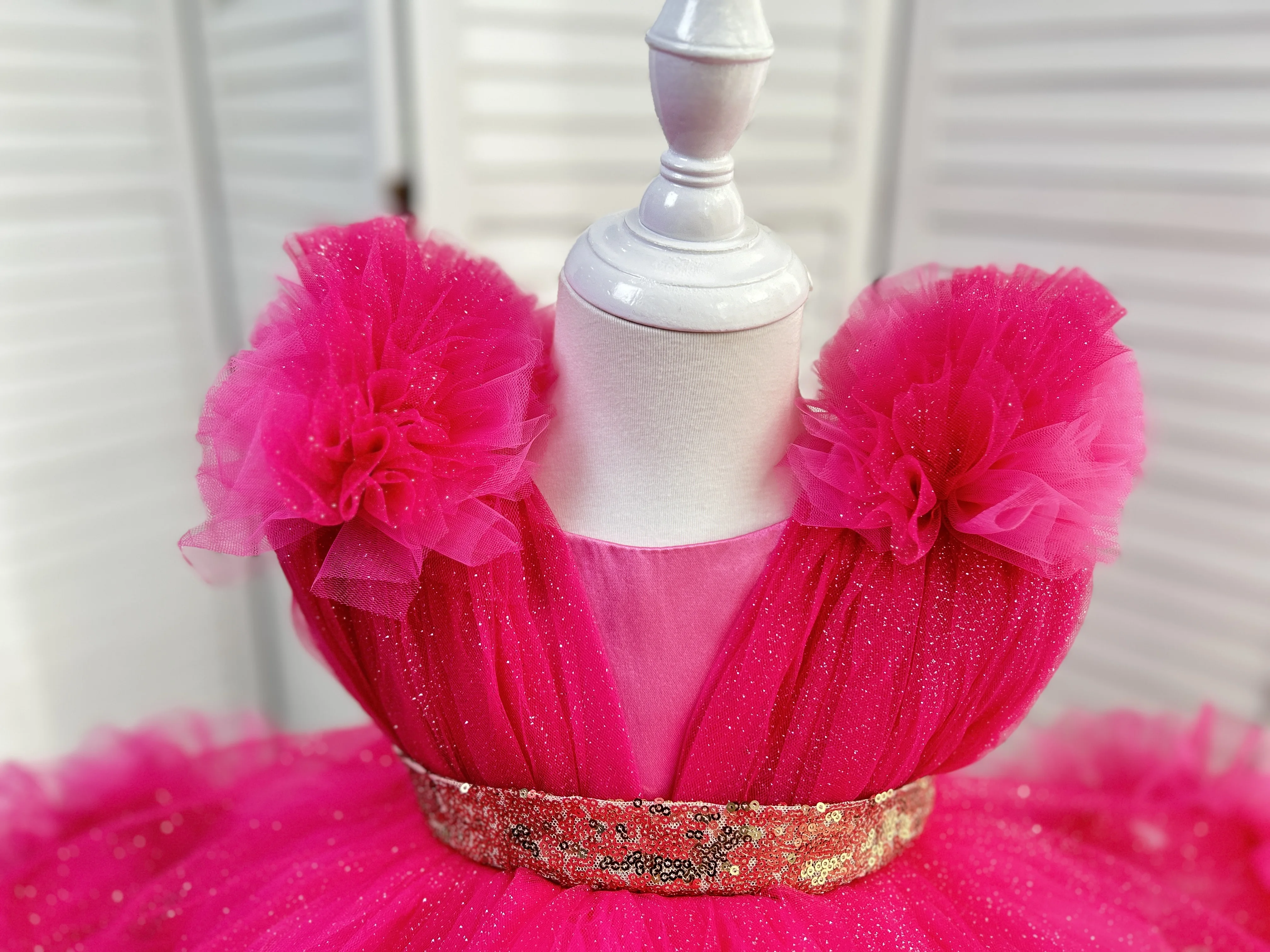 KLFGD New Style Girls Luxury Dress Party Elegant Girl Party Dress Pageant Dresses for Toddler Girls Baby Girl Christmas Dress