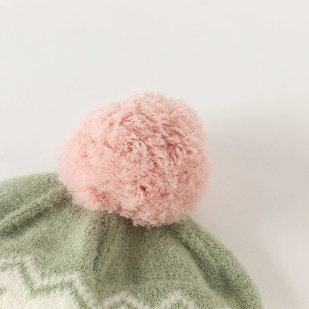 Dave Bella Boys Girls Hat Winter Autumn Baby Knitted Ear Protection Children Soft Thicken Cap Newborn Bonnet Kids' Hat DB4254804
