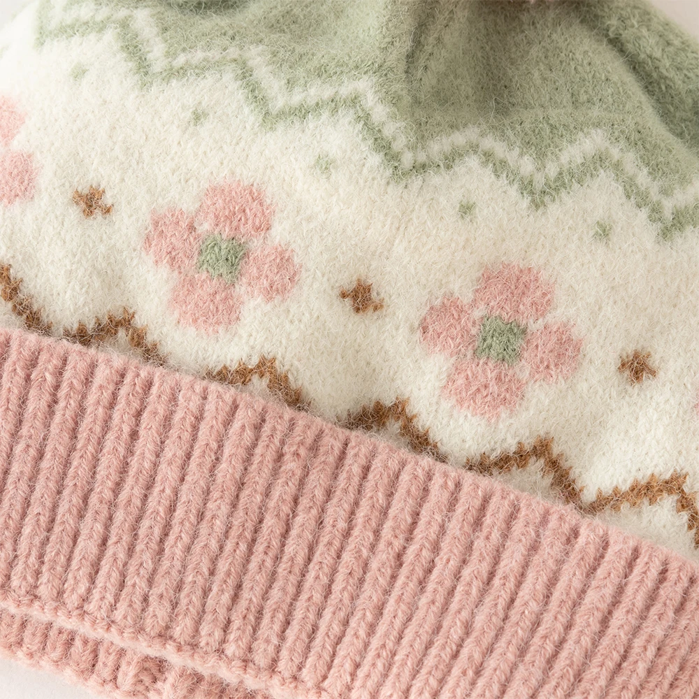 Dave Bella Boys Girls Hat Winter Autumn Baby Knitted Ear Protection Children Soft Thicken Cap Newborn Bonnet Kids' Hat DB4254804