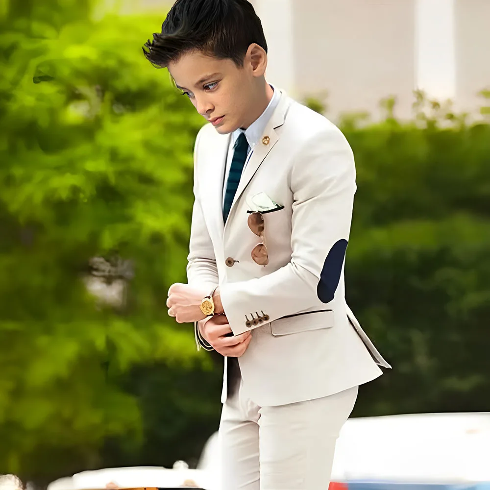 New Boy Suit Formal Occasions Business Kids Wedding Party Prom Boy 2 Piece Set Tuxedos Blazer Pants