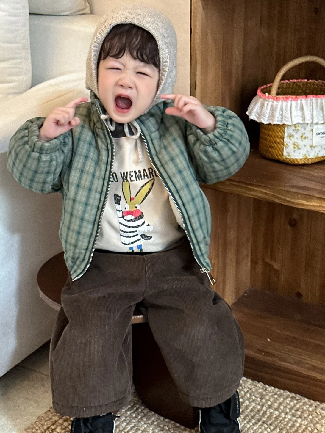 2025 Winter New Children Warm Plaid Coat Boys Girls Cotton Padded Jacket Long Sleeve Baby Plus Velvet Thick Coat Kids Clothes