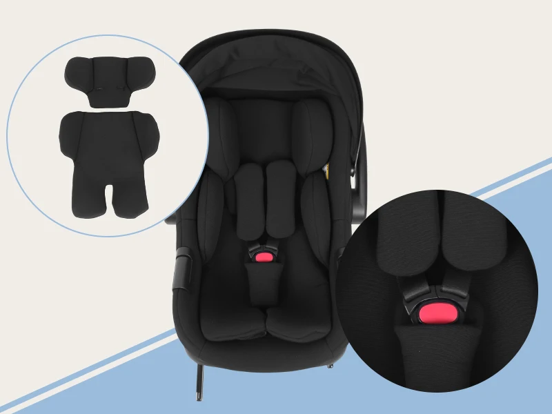 Infant Baby Car Seat Newborn 0-12 Months Max 12kg Sun Canopy Padded Seat 3-Point Safety Belt Side Protection I-Size Baby Car Sea