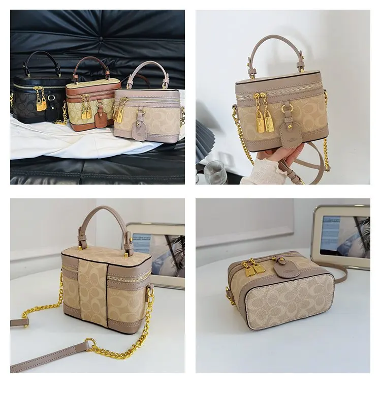 Modern trendy zipper crossbody bag with luxurious design chain strap shoulder bag, women's outdoor casual handbag