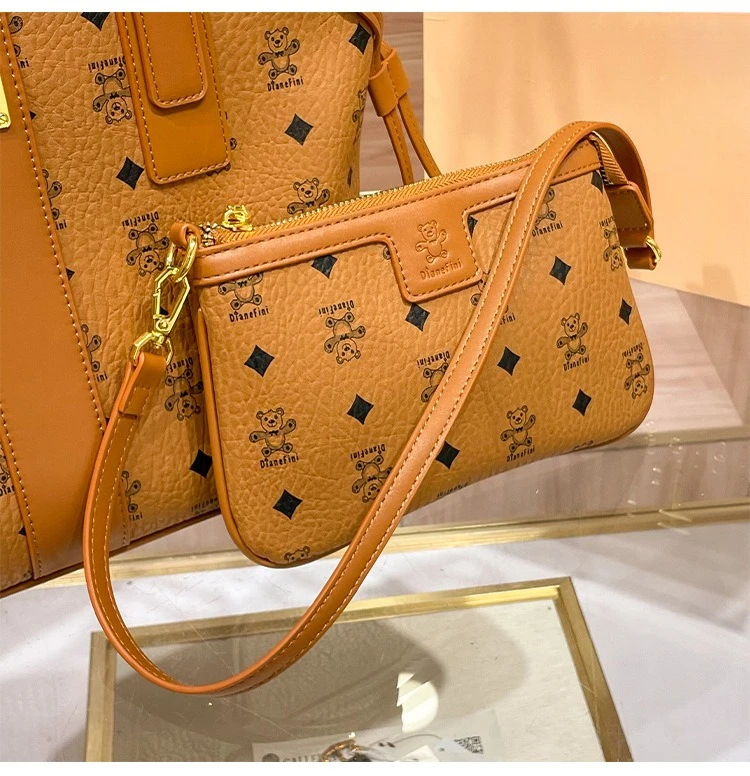 Classic Stylish Diaper Bag High End Elegant Vintage Satchels Women Leather Commuter Purse Unique Business Leisure