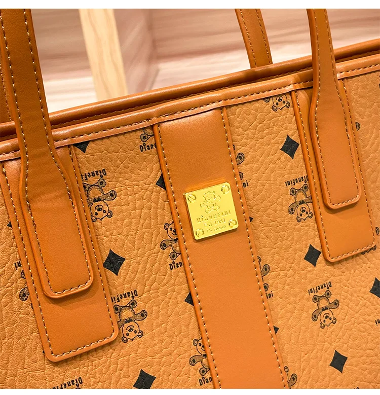 Classic Stylish Diaper Bag High End Elegant Vintage Satchels Women Leather Commuter Purse Unique Business Leisure