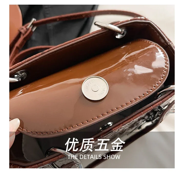 Elegant Leather Crossbody Bag For Women Luxury Designer Shoulder Handbag Classic Tote Purse Ladies Stylish Diaper Bags