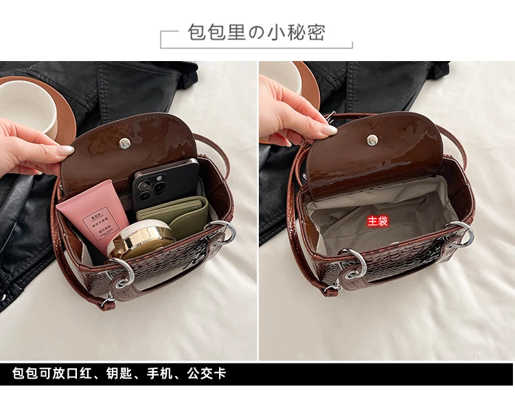 Elegant Leather Crossbody Bag For Women Luxury Designer Shoulder Handbag Classic Tote Purse Ladies Stylish Diaper Bags