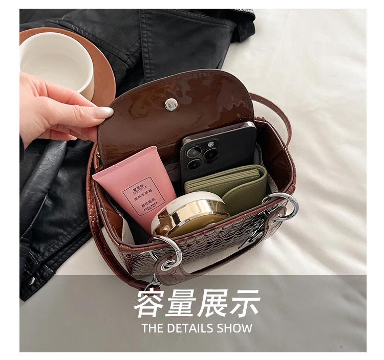 Elegant Leather Crossbody Bag For Women Luxury Designer Shoulder Handbag Classic Tote Purse Ladies Stylish Diaper Bags