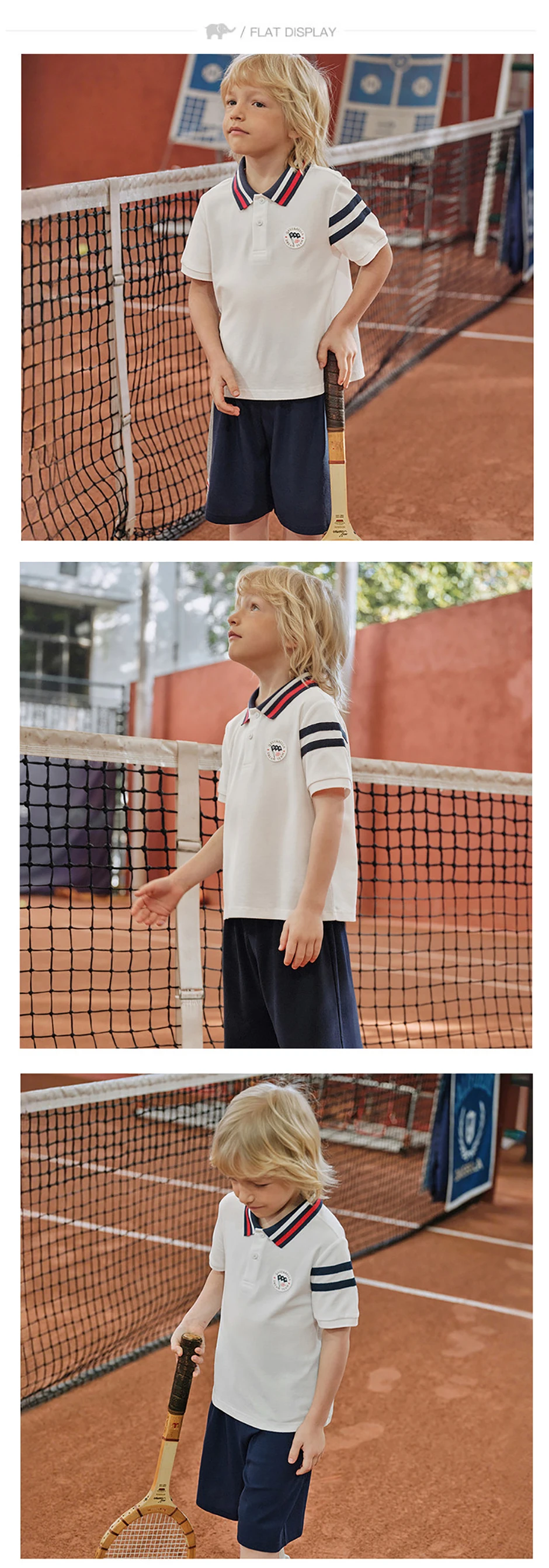 Dave Bella Boys Summer Suit Children Short-Sleeved Polo T-shirt Shorts Two-Piece Set Casual Tops Pants Clothing Set DK2261226