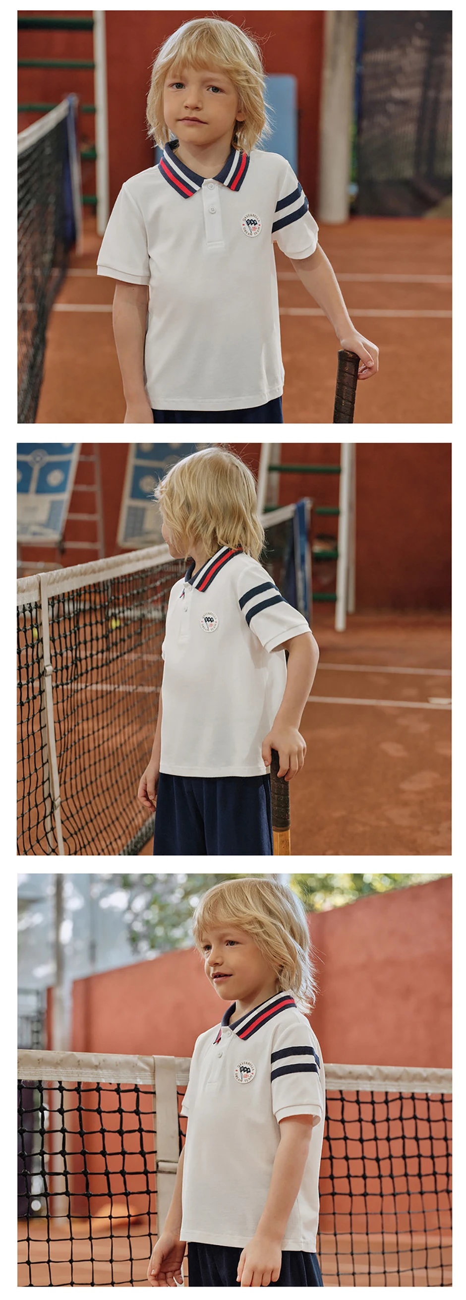 Dave Bella Boys Summer Suit Children Short-Sleeved Polo T-shirt Shorts Two-Piece Set Casual Tops Pants Clothing Set DK2261226