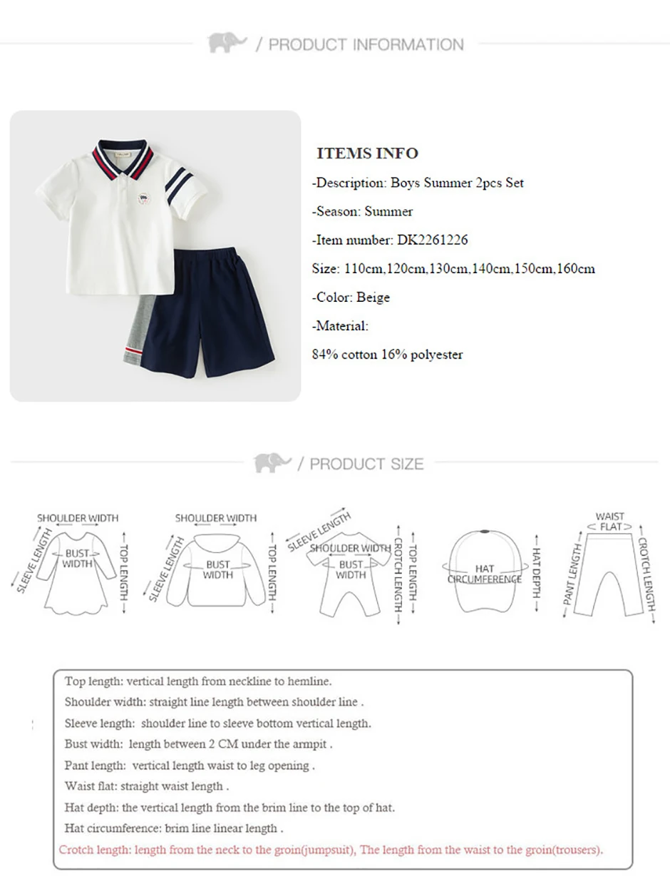 Dave Bella Boys Summer Suit Children Short-Sleeved Polo T-shirt Shorts Two-Piece Set Casual Tops Pants Clothing Set DK2261226