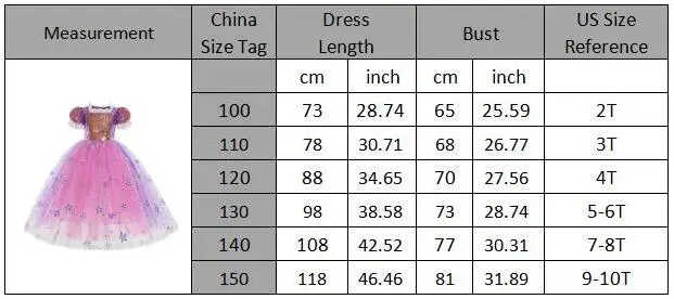 Muababy Rapunzel Princess Cosplay Dress Set Tangled Halloween Birthday Christmas Party Outfit for Girls Kids 2-10Y Vestido