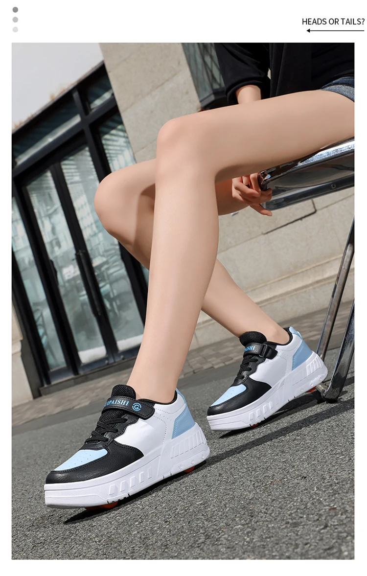 Ultra-Light Detachable Student Roller Skates With Four Wheels Children's Walking Shoes Outdoor Sports Shoes Girls Boys Gifts