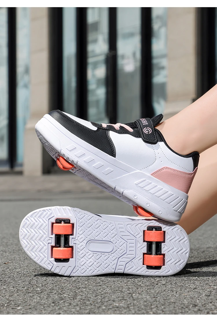 Ultra-Light Detachable Student Roller Skates With Four Wheels Children's Walking Shoes Outdoor Sports Shoes Girls Boys Gifts