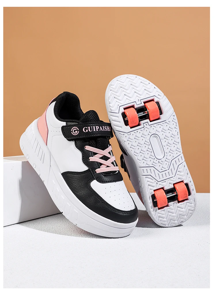 Ultra-Light Detachable Student Roller Skates With Four Wheels Children's Walking Shoes Outdoor Sports Shoes Girls Boys Gifts