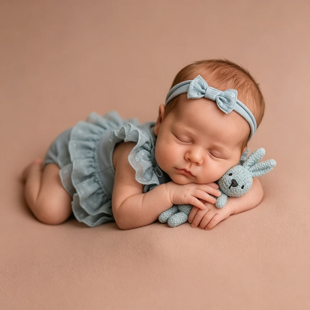 Baby Girls Picture Shooting Clothing Newborn Photo Props Mesh Tutu Dress Romper Studio Accessories Infantile Fotoshoot Outfits