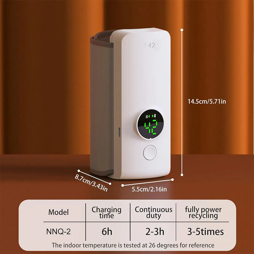 Portable Bottle Warmer Rechargeable Cordless Milk Warmer with Temperature Control Baby Bottle Warmer for Traveling Camping Home