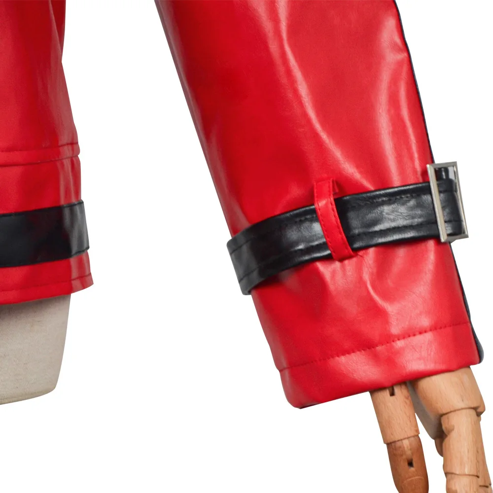 Boys Street Dance Jacket Michael Jackson Impersonator Halloween Christmas Party New Stage Performance Costume Red Leather Jacket