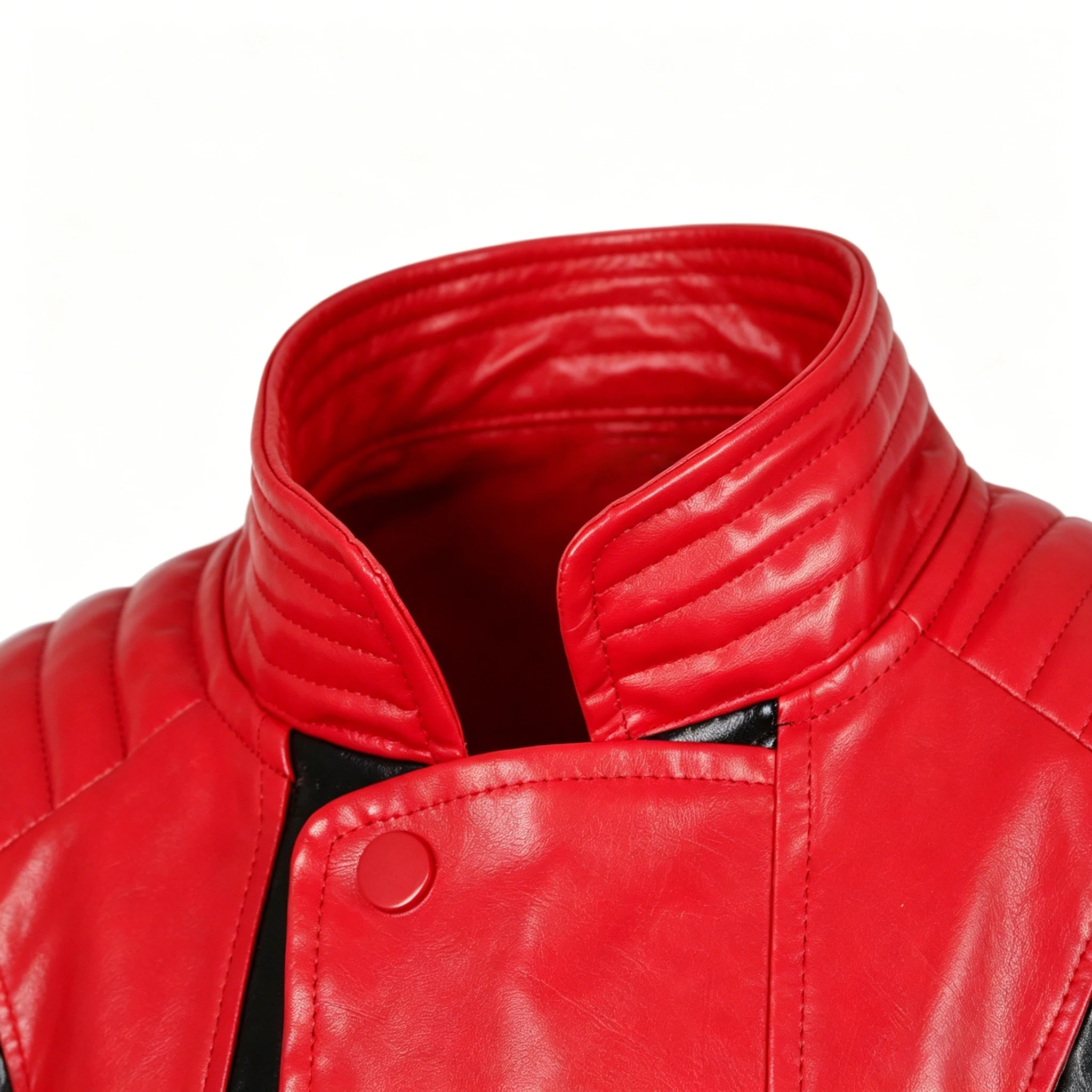Boys Street Dance Jacket Michael Jackson Impersonator Halloween Christmas Party New Stage Performance Costume Red Leather Jacket
