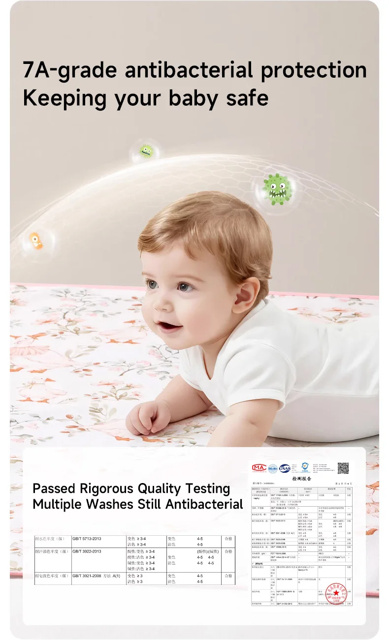 AIBEDILA Dry Baby Toddler Kids Women 100% Cotton Waterproof Washable Airy Large Size Menstrual Overnight Diaper Pad 150x100cm