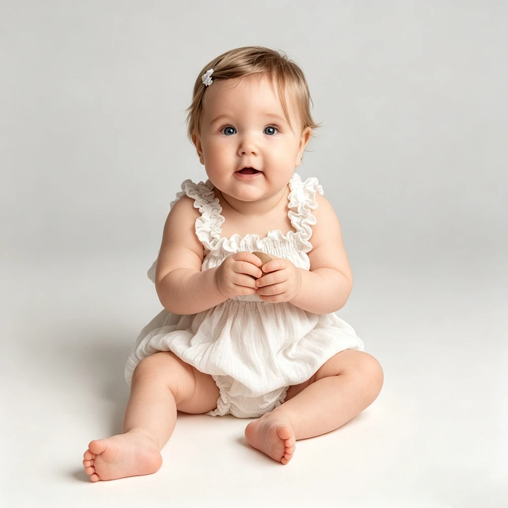 Newborn Photography Props Baby Girl Ruffle Romper 3-12 Months Infant Cotton Knit Outfit Soft Photo Shoot Clothes Baby giftS