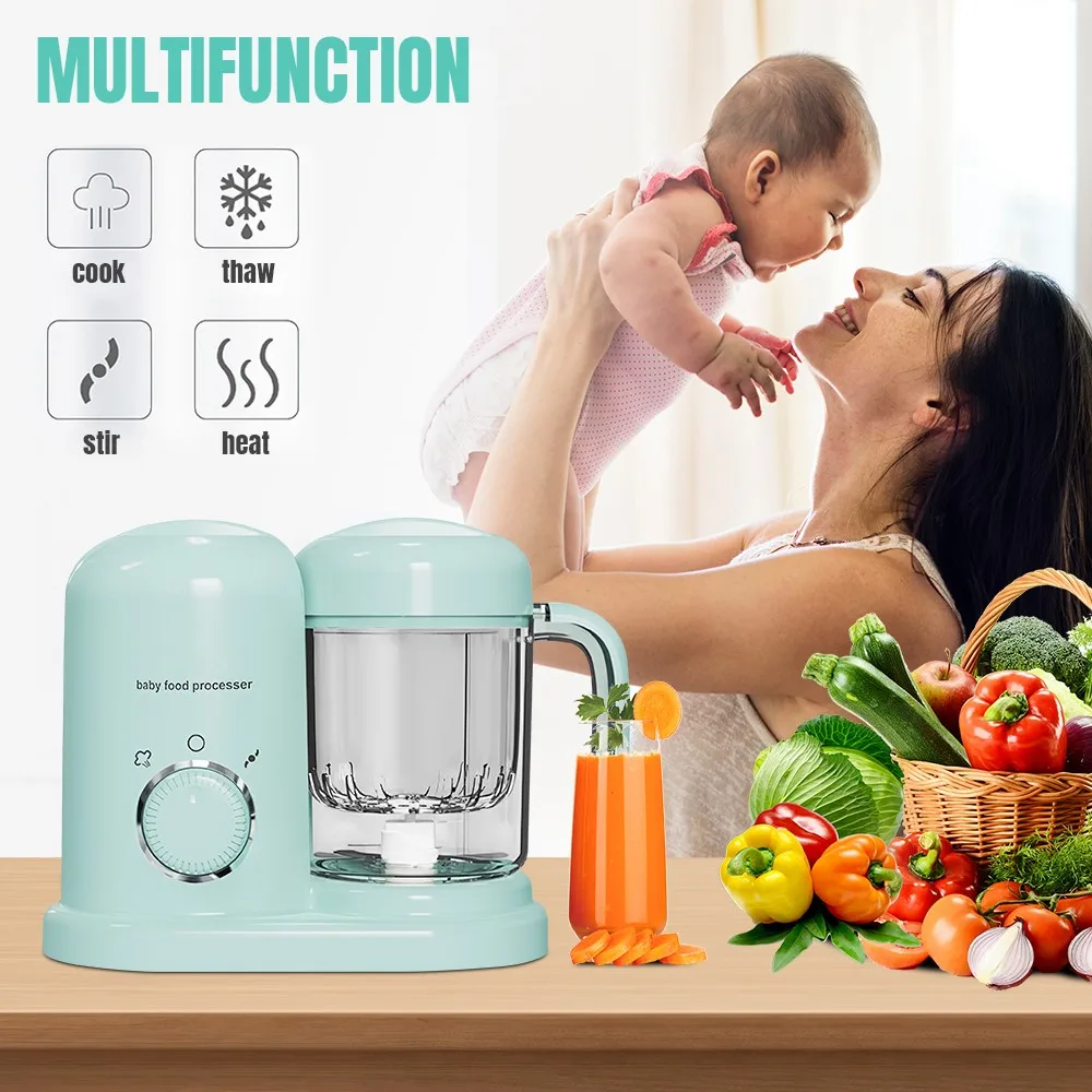 Multi-functional Baby Food Maker Supplementary Food Processor Kids Food Mill Steaming Stirring Warming Cooking Machine
