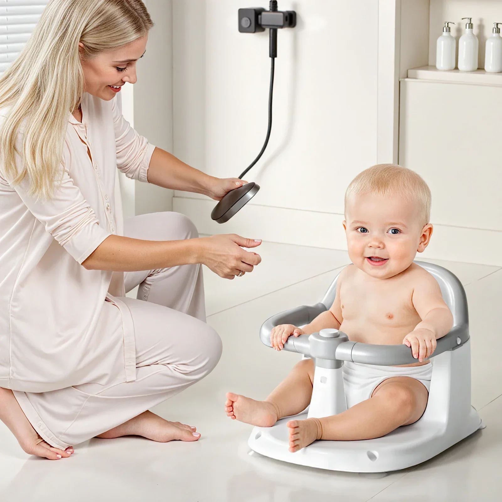 Baby Bath seat for Babies 6 Months & up, Sit Up Bath Seat, Non-Slip Infant Bath Tub Chair with 4 Suction Cups,Great Shower Gifts