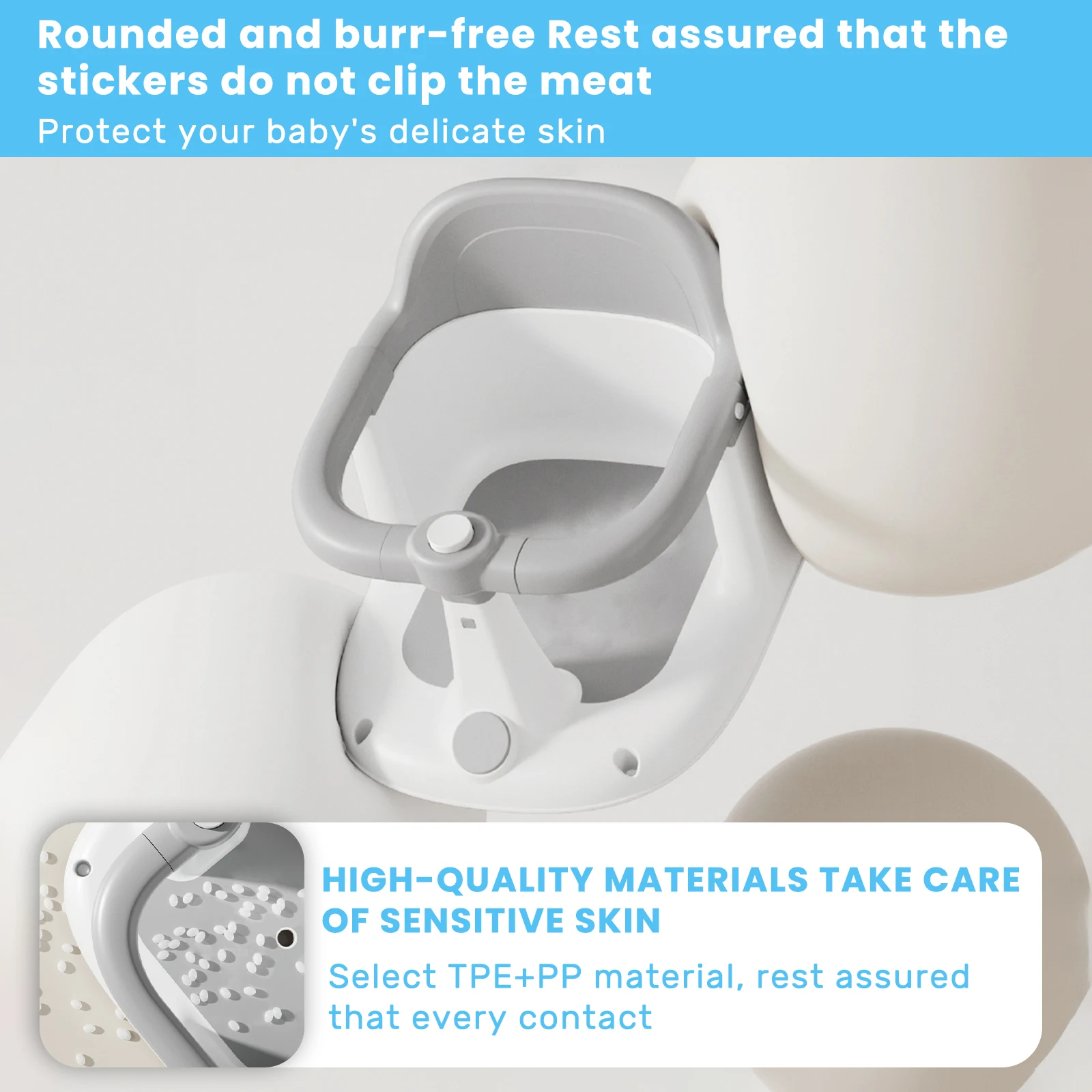 Baby Bath seat for Babies 6 Months & up, Sit Up Bath Seat, Non-Slip Infant Bath Tub Chair with 4 Suction Cups,Great Shower Gifts
