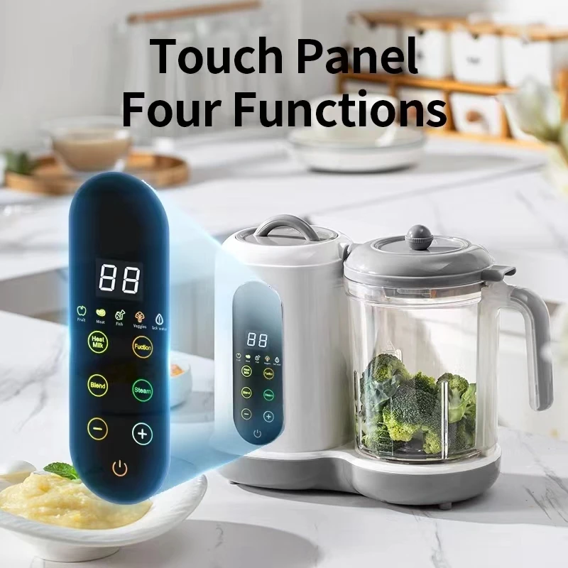 Multifunctional Baby Food Maker Supplementary Food Processor Kids Food Mill Steaming Stirring Warming Cooking Machine