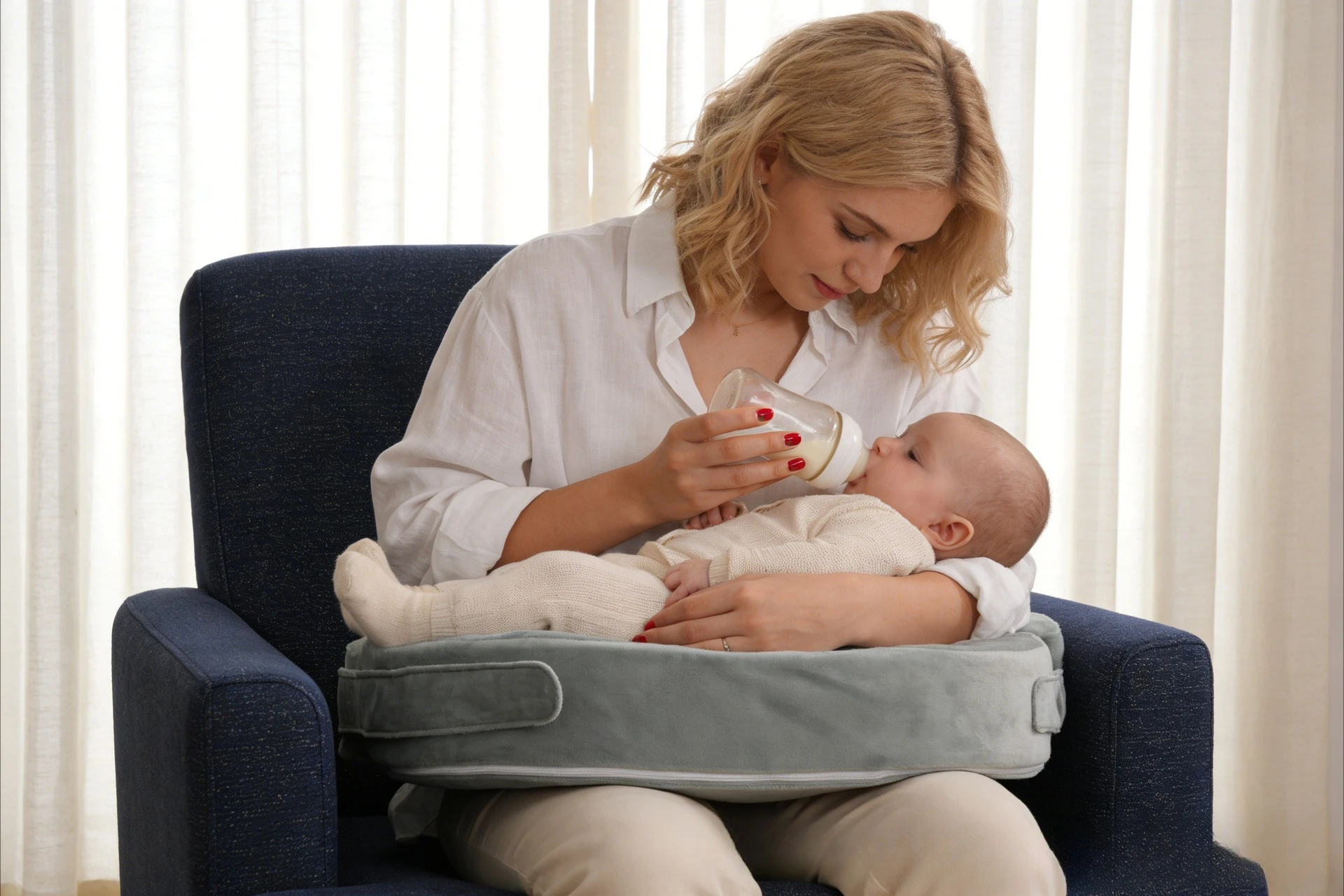 Somenie Multifunctional Waist Support Breastfeeding Pillow, Newborn Postpartum Nursing Cushion Wrap