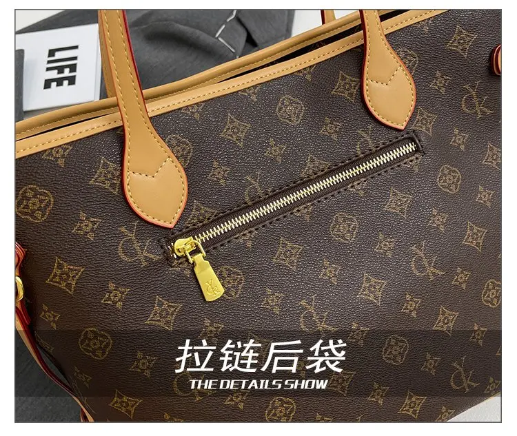 Elegant Leather Classic Designer Paris Fashion Large Capacity Crossbody Bag For Women Luxury Brand Stylish Diaper Bags