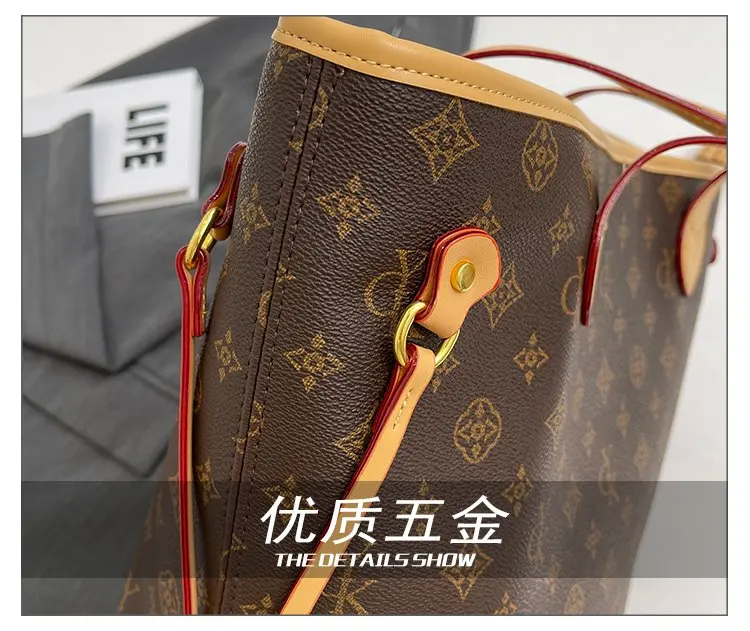 Elegant Leather Classic Designer Paris Fashion Large Capacity Crossbody Bag For Women Luxury Brand Stylish Diaper Bags
