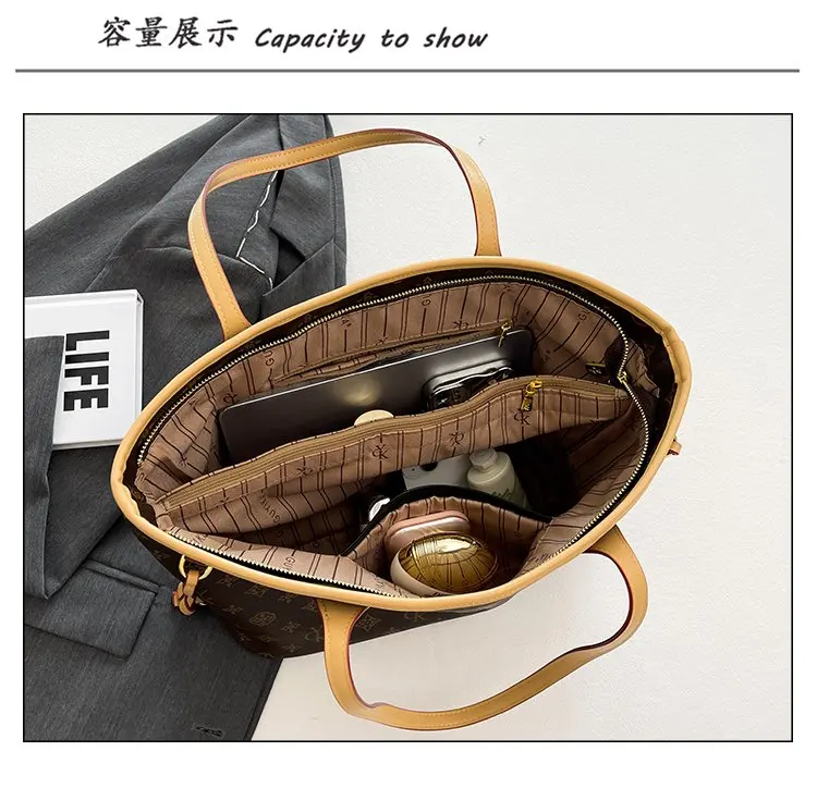 Elegant Leather Classic Designer Paris Fashion Large Capacity Crossbody Bag For Women Luxury Brand Stylish Diaper Bags