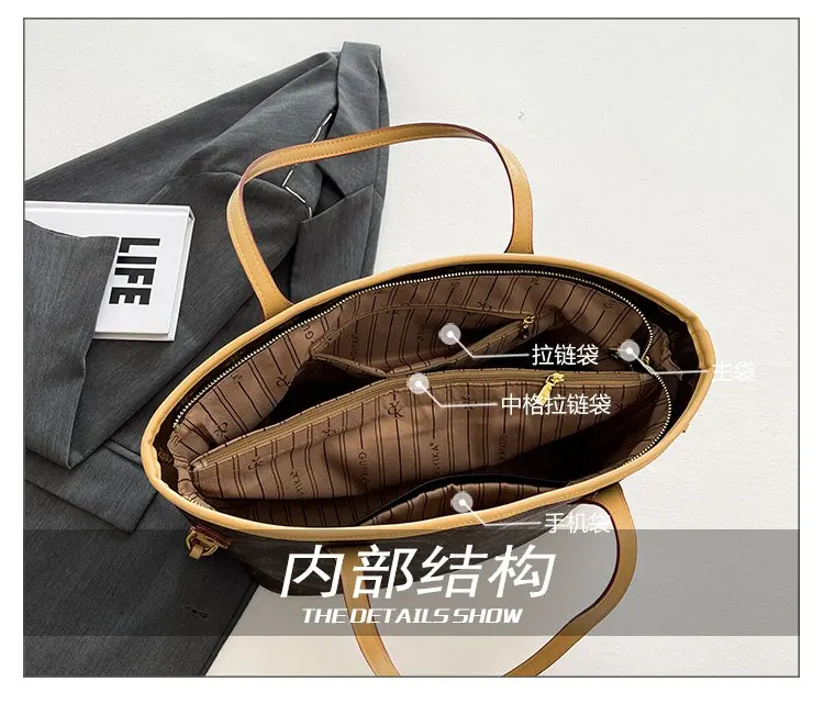Elegant Leather Classic Designer Paris Fashion Large Capacity Crossbody Bag For Women Luxury Brand Stylish Diaper Bags