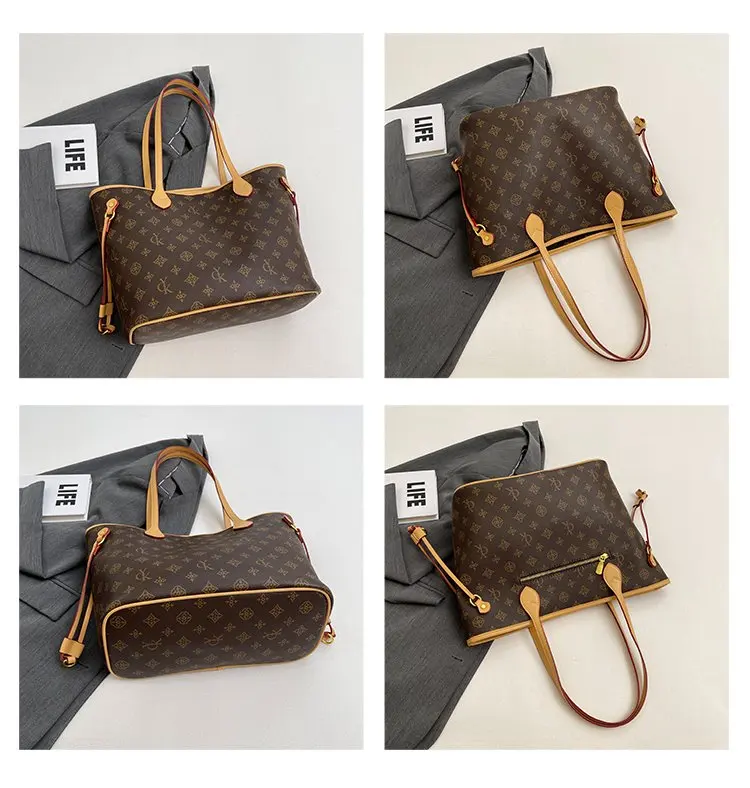 Elegant Leather Classic Designer Paris Fashion Large Capacity Crossbody Bag For Women Luxury Brand Stylish Diaper Bags