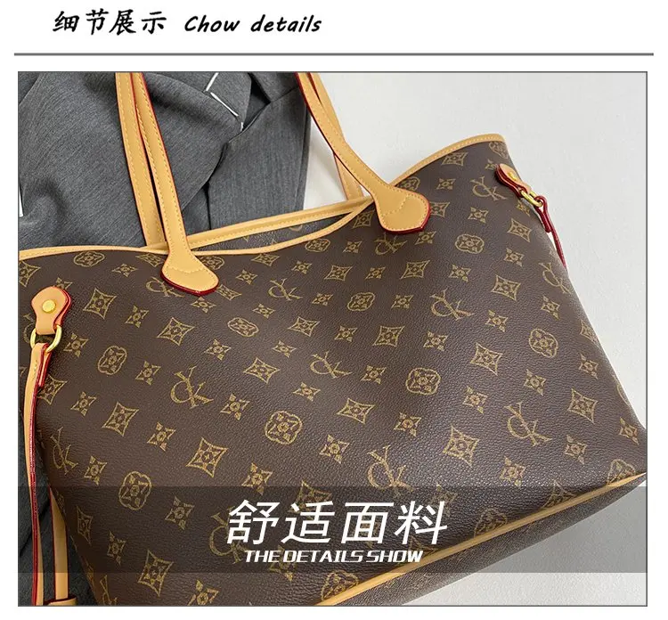 Elegant Leather Classic Designer Paris Fashion Large Capacity Crossbody Bag For Women Luxury Brand Stylish Diaper Bags