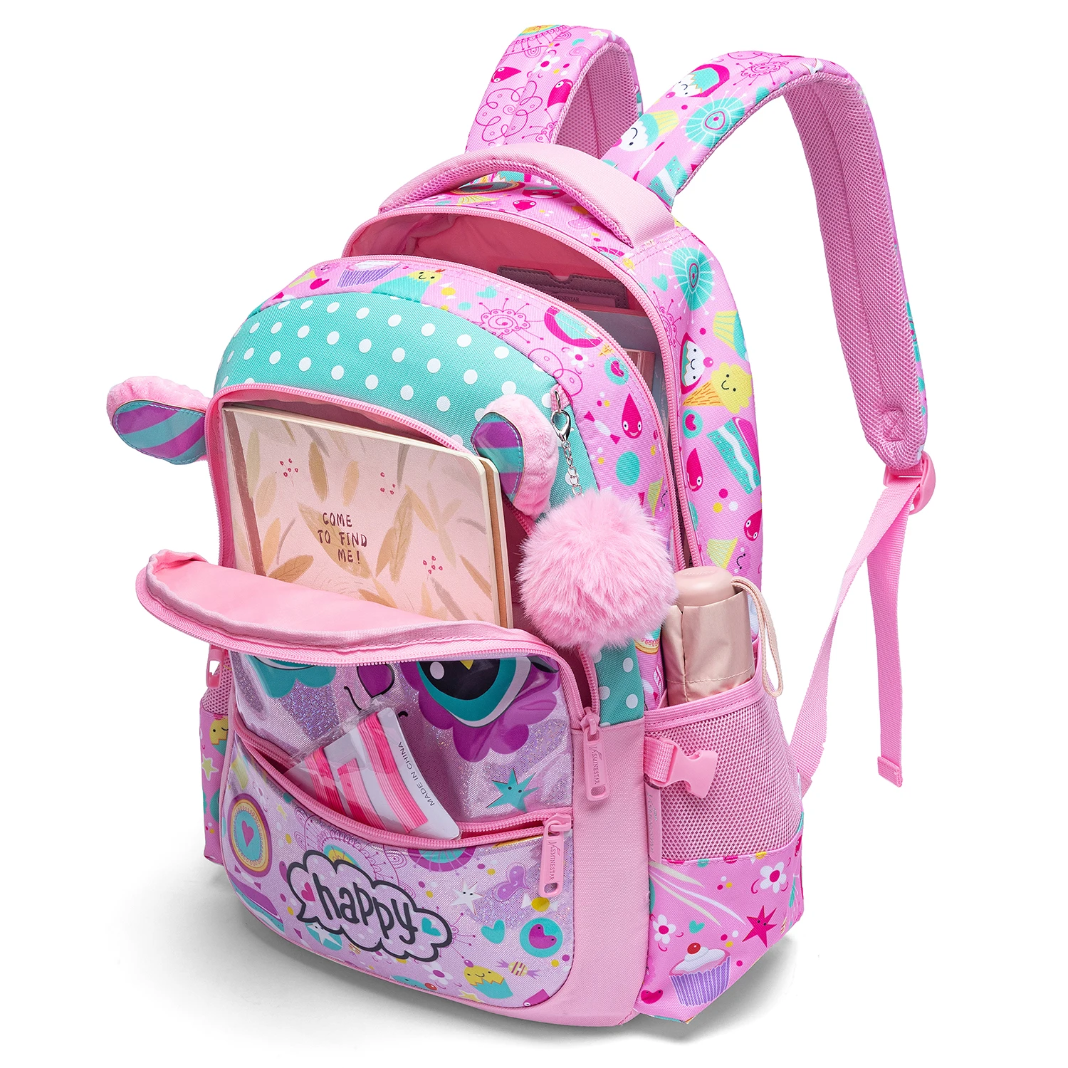 Boys & Girls Backpack Set with Lunch Box, School Travel Bookbag for Preschool & Elementary Kids Ages 8-10