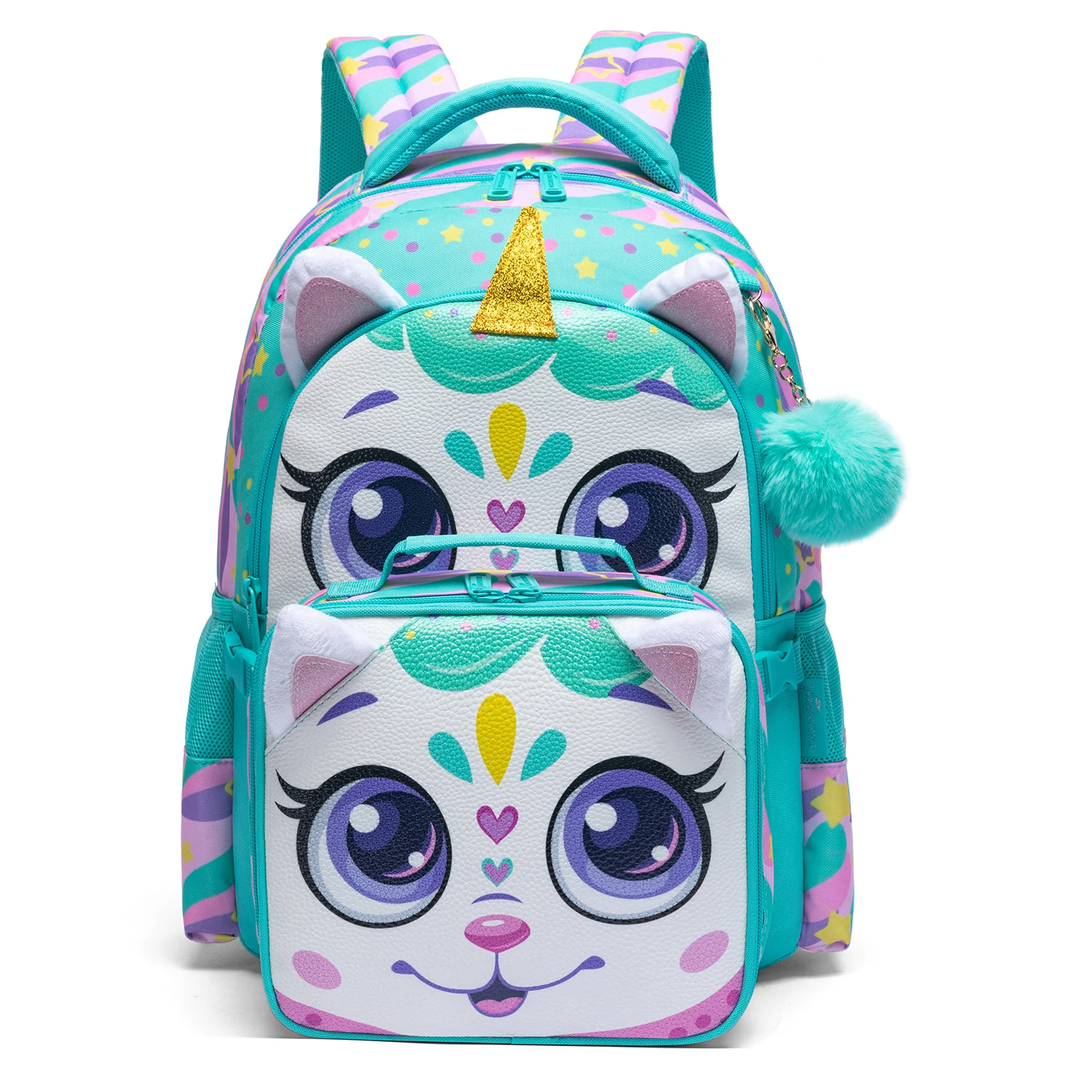 Boys & Girls Backpack Set with Lunch Box, School Travel Bookbag for Preschool & Elementary Kids Ages 8-10