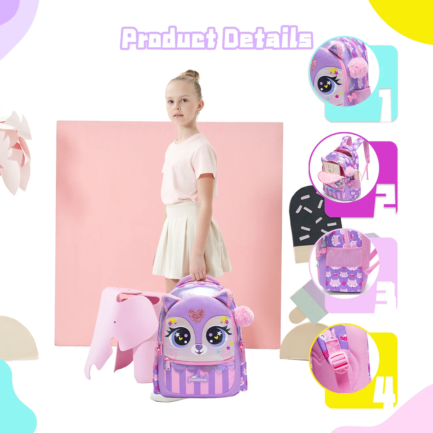 Boys & Girls Backpack Set with Lunch Box, School Travel Bookbag for Preschool & Elementary Kids Ages 8-10