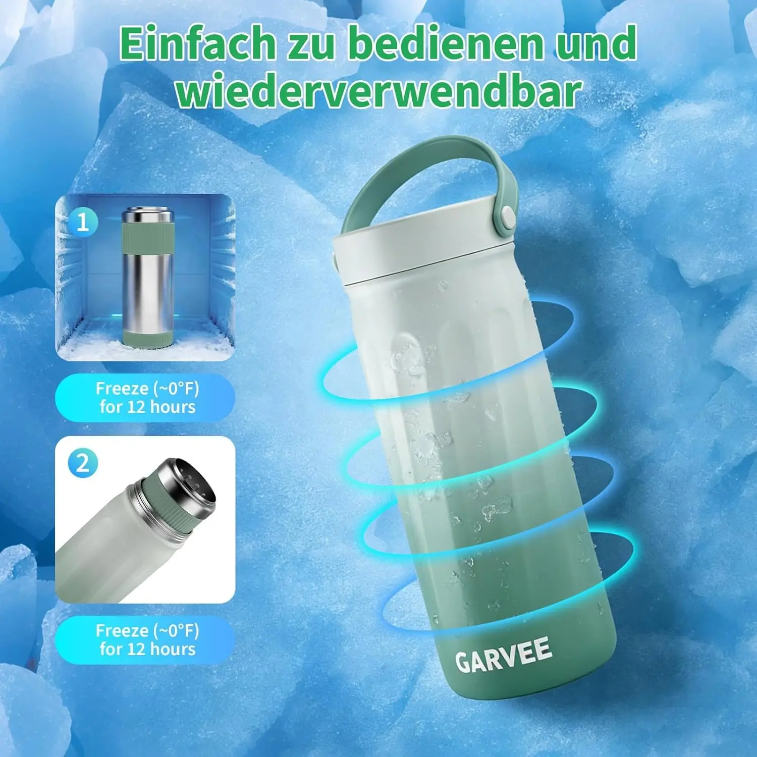HiMISS Portable Breast Milk Cooler Bottle, Travel Breastmilk Chiller, Reusable Cooling Container Keeps Milk Fresh for Breastfeeding Storage