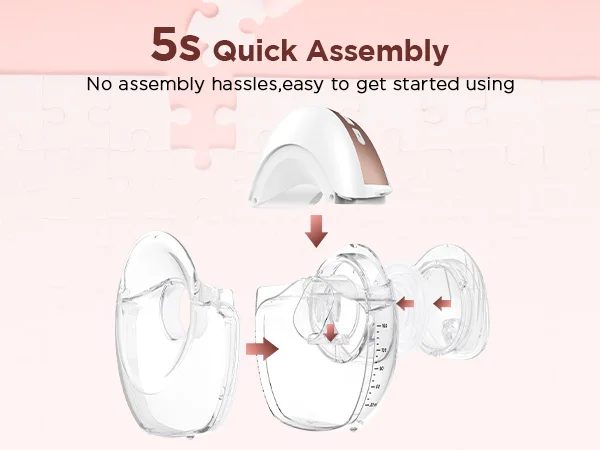 Wearable Breast Pump Hands Free Electric Breast Pumps 3 Modes 12 Levels Comfort Milk Collector Lightweight with LED Display