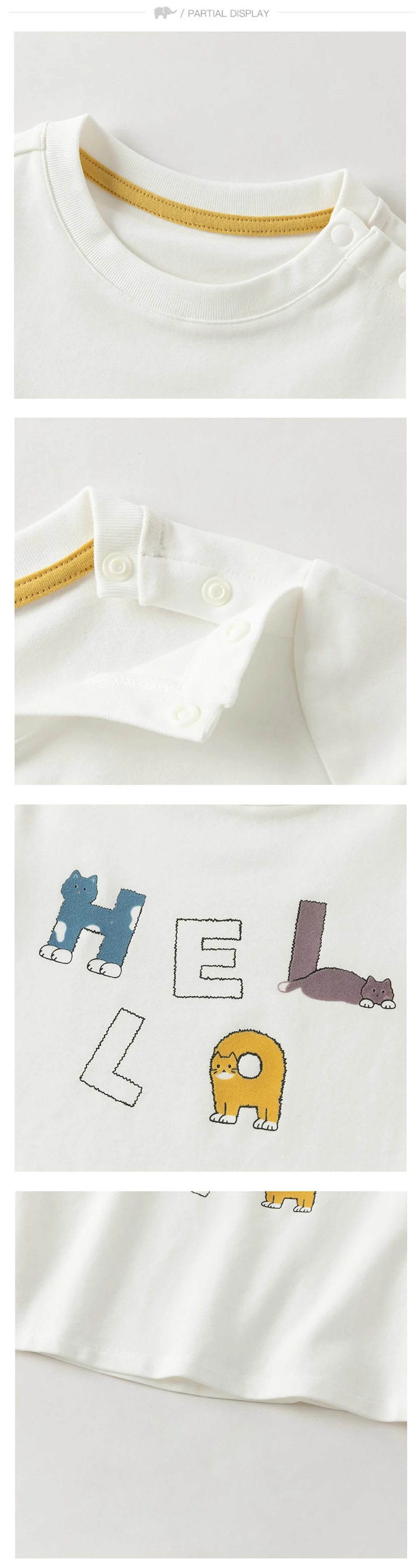 Dave Bella Children T-shirt Cute Letter Print Top Pullover Boys Autumn Sports Casual Bottom Spring Long Sleeve Fashion DB3263377