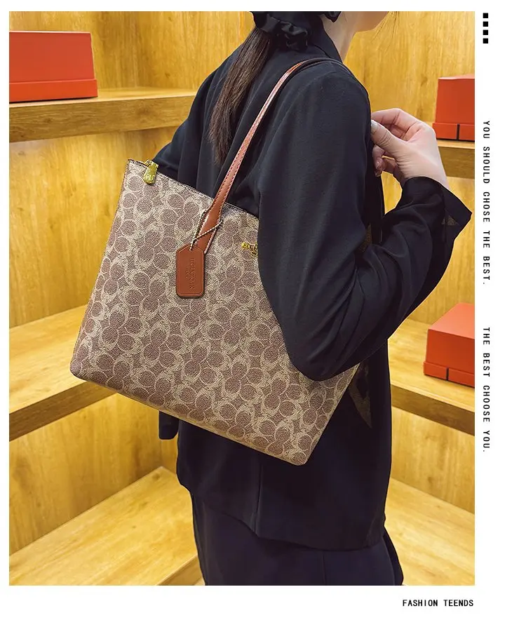 Elegant Chic Commuter Classic Diaper Bag Crossbody Handbag For Women Stylish Leather Large Capacity Tote